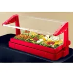 Cambro BBR720158, Cold Food Buffet, Tabletop, Polyethylene, Red, (5) Pan Size