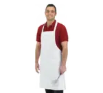 Chef Revival 600BAW-NP, Bib Apron, White, Poly Cotton