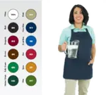 Chef Revival , 602BAFH-GN, Bib Apron, Green, Twill