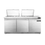 Continental Refrigerator D72N24M-FB, Refrigerated Counter, Mega Top Sandwich / Salad Unit