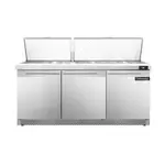 Continental Refrigerator D72N30M-FB, Refrigerated Counter, Mega Top Sandwich / Salad Unit