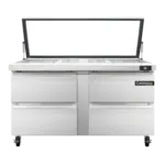 Continental Refrigerator SW60N24M-HGL-D, Refrigerated Counter, Mega Top Sandwich / Salad Unit