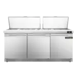 Continental Refrigerator SW72N27M-FB, Refrigerated Counter, Mega Top Sandwich / Salad Unit