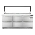 Continental Refrigerator SW72N30M-HGL-FB-D, Refrigerated Counter, Mega Top Sandwich / Salad Unit