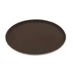 GET Enterprises NS-1600-BR, Serving Tray, Non-Skid, Polypropylene, Brown, 16" Dia