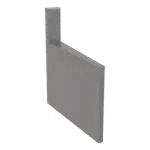 Glastender CIWB-5, Underbar Inside Wedge Corner Fillerboard, 3" W, 37" H