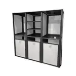 Grosfillex UT174288, Laundry Housekeeping Cabinet, Aluminum, Black