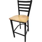 Oak Street , BM-234-CG-NT, Seating, Bar Stool, Ladder Back, Natural