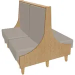 Oak Street , BN-4842-DBL-GRAY, Seating, Booth, Double, 48" L