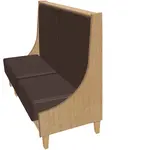 Oak Street , BN-4842-SGL-ESP, Seating, Booth, Single, 48" L