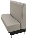 Oak Street , BRTN-4442-SGL-GRAY, Seating, Booth, Single, 44" L