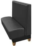 Oak Street , CLI-4442-SGL-BLK, Seating, Booth, Single, 44" L