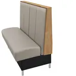 Oak Street , COL-8442-SGL-GRAY, Seating, Booth, Single, 84" L