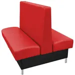 Oak Street , GRO-9642-DBL-RED, Seating, Booth, Double, 96" L
