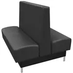 Oak Street , LANG-4442-DBL-BLK, Seating, Booth, Double, 44" L