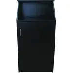 Oak Street M8510-BLK-UNASSEMBLED, Trash Receptacle, Cabinet Style, 25 Gallon, Round, Black