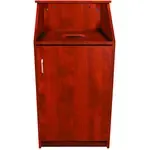 Oak Street M8510-CH-UNASSEMBLED, Trash Receptacle, Cabinet Style, 25 Gallon, Round, Cherry