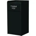 Oak Street M8520-BLK-UNASSEMBLED, Trash Receptacle, Cabinet Style, 25 Gallon, Melamine, Black