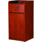 Oak Street M8520-CH-UNASSEMBLED, Trash Receptacle, Cabinet Style, 25 Gallon, Melamine, Cherry