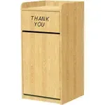 Oak Street M8520-OAK-UNASSEMBLED, Trash Receptacle, Cabinet Style, 25 Gallon, Melamine, Oak