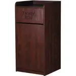 Oak Street M8520-WAL-UNASSEMBLED, Trash Receptacle, Cabinet Style, 25 Gallon, Melamine, Walnut