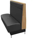 Oak Street , MING-6042-SGL-BLK, Seating, Booth, Single, 60" L