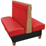Oak Street , QBY-3042-DBL-RED, Seating, Booth, Double, 30" L
