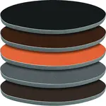 Oak Street , RT48RND-T3, Table Top, Laminate, Round, Silver