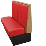 Oak Street , TIP-9642-SGL-RED, Seating, Booth, Single, 96" L