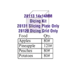 Robot Coupe 28113W, Food Processor, Disc Plate, Dicing