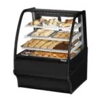 True Manufacturing TDM-DC-36-GE/GE-B-W, Display Case, Non-Refrigerated Bakery, 115V, Glass Doors, Black