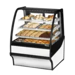 True Manufacturing TDM-DC-36-GE/GE-W-W, Display Case, Non-Refrigerated Bakery, 115V, Glass Doors, Black