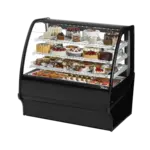 True Manufacturing TDM-R-48-GE/GE-B-W, Display Case, Refrigerated Bakery, 115V, Glass Doors, Black