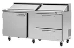 Turbo Air PST-72-D2L-N, Prep Tables