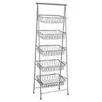 Urban Renewal IR-951T-SV, Display Stand, Basket, 5-Tier, Silver, Rectangular