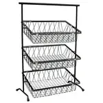 Urban Renewal IR-952T-BK, Display Stand, Basket, 3-Tier, Black, Rectangular