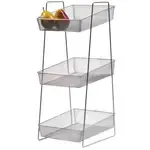 Urban Renewal WB-3TIER, Display Stand, Basket, 3-Tier, Mesh, Chrome
