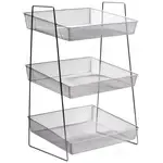 Urban Renewal WB1-3TIER, Display Stand, Basket, 3-Tier, Mesh, Silver