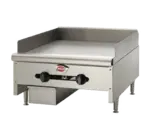 Wells HDG-3630G, Griddle, Gas, Countertop