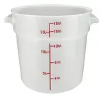 Winco PPRC-18W, Round Food Storage Containers